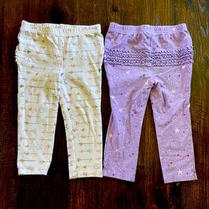 Baby Girl Jumping Bean 24M Ruffle Back Leggings Set of 2